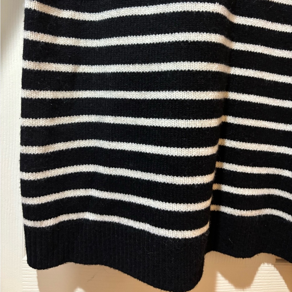 Madewell Wool Striped Button Sleeve Dress - Picture 7 of 8